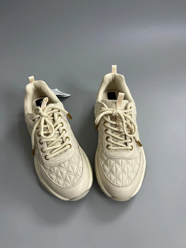 Withered Spring New Fashion Women's Shoes Leisure Genuine Leather Sports Shoes Round Toe Thick Bottom Dad's Sneaker Shoes