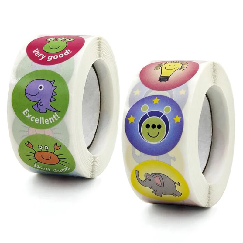 

300PCS Cartoon Cute Animals Thank You Sticky Sticker Labels Sealing Paper Stationery Supply Decorative Child Scrapbook Aesthetic