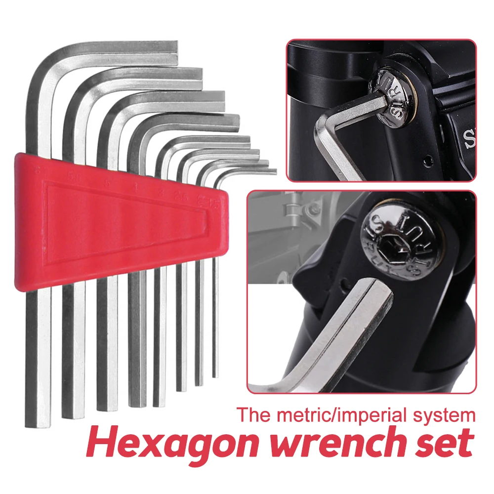 

5/8/11pcs Allen Wrench Metric Wrench Inch Wrench L Wrench Size Hex Key Short Arm Repair Tool Set Easy To Carry In The Pocket