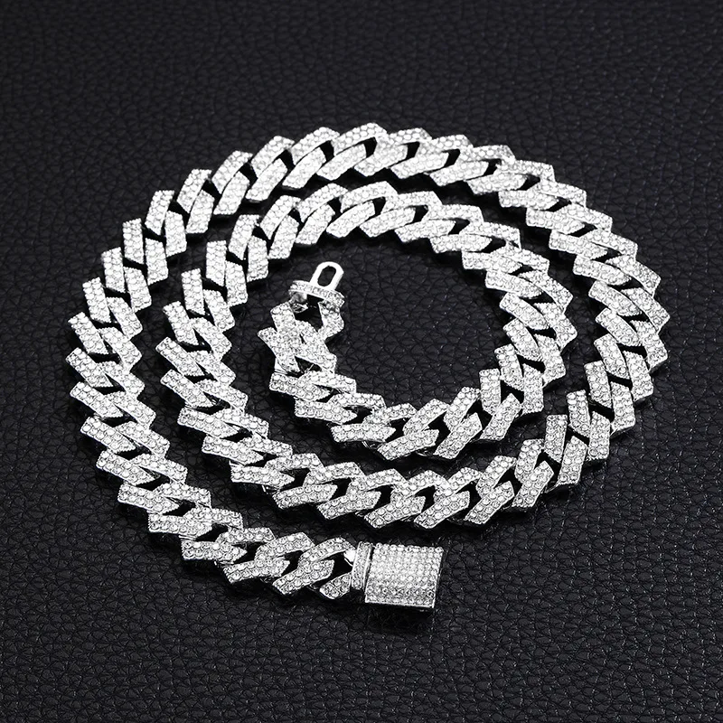 

Hip Hop Cuban Chain Ice Crystal Zirconia Claw Necklace