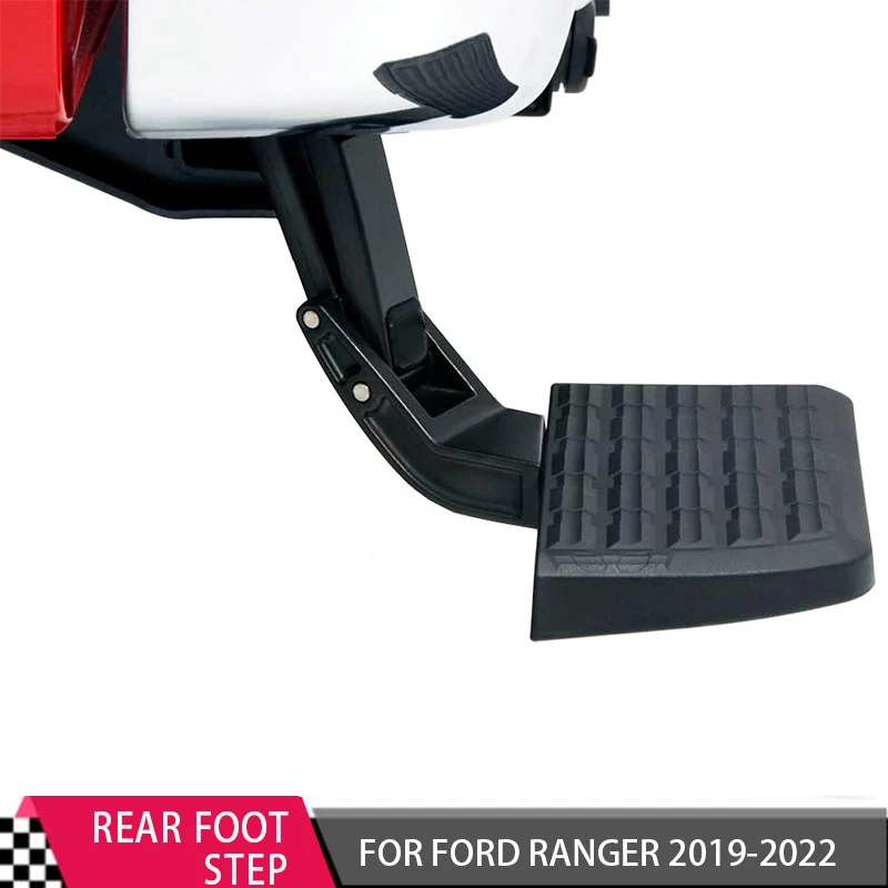 

Bed Step Rear T-Step Bumper Step for Ford Ranger 2022 Wildtrak 2019-2022 XL XLT XLS Car Styling 4X4 Black Retractable