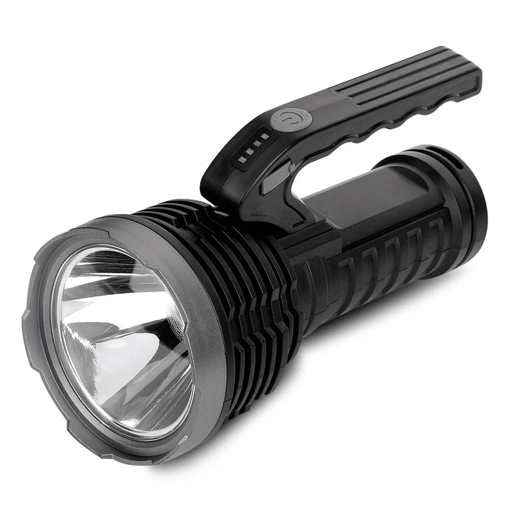 

Portable Handheld LED Flashlight Rechargeable Powerful Spotlight Power Failure Light Lamp Backpacking Floodlight