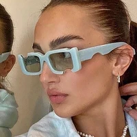 square sunglasses women 2022 luxury brand shades for women vintage orange punk sunglasses irregular hip hop female eyewear
