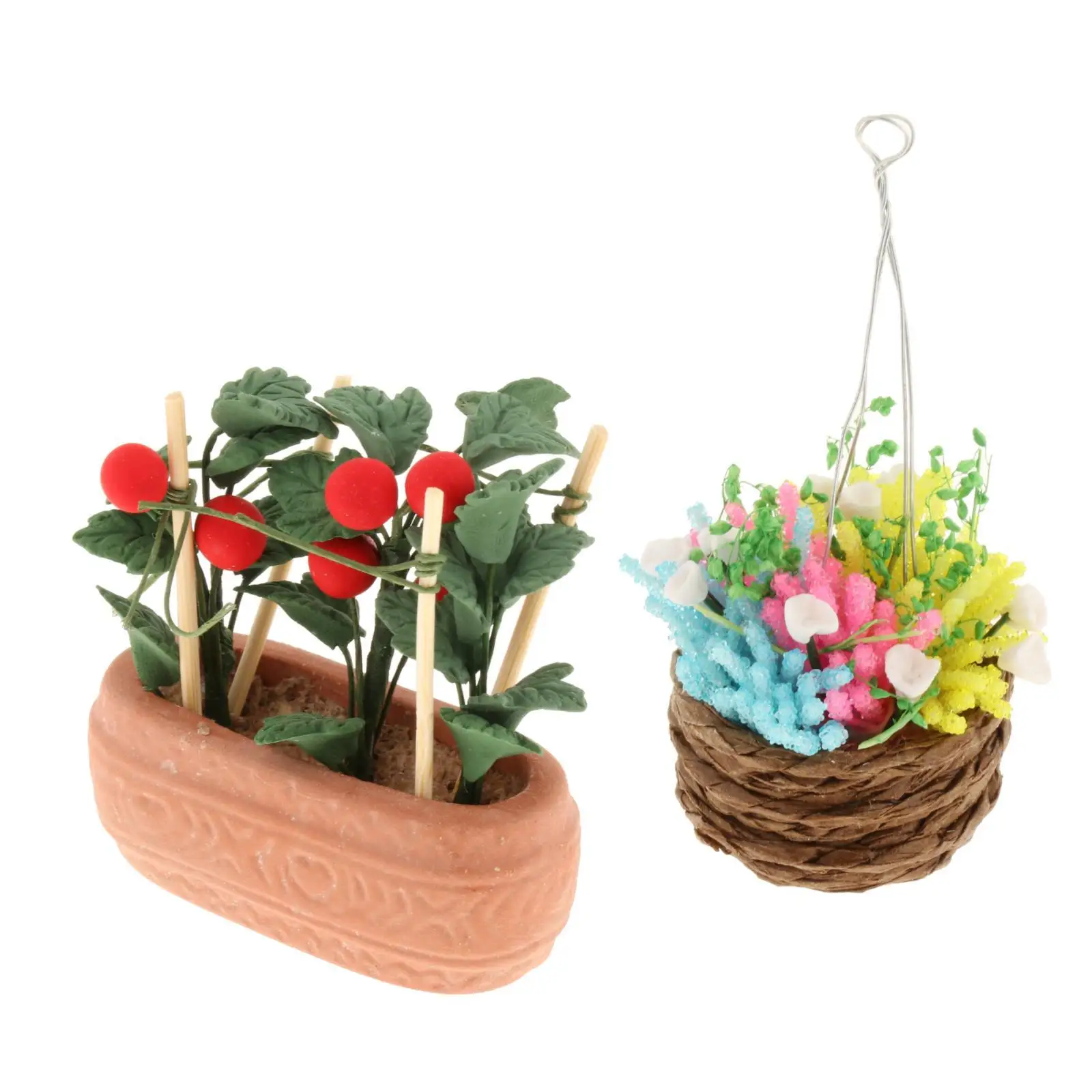 

Plant Flower Pots Dollhouse Accessories Doll House Furniture