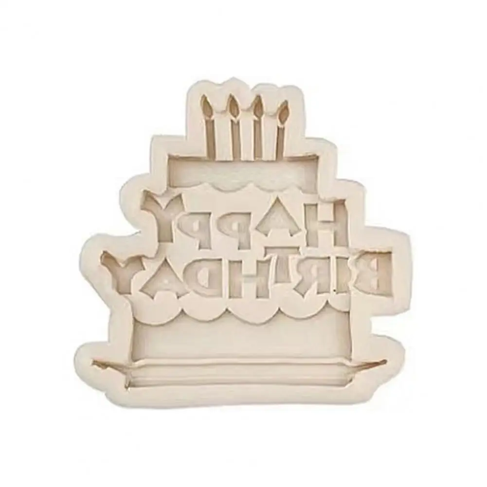 

Birthday Cake Mold Convenient No Odor Non-sticky Easy Demoulding Chocolate Mould Baking Tool Fondant Mold Chocolate Mold