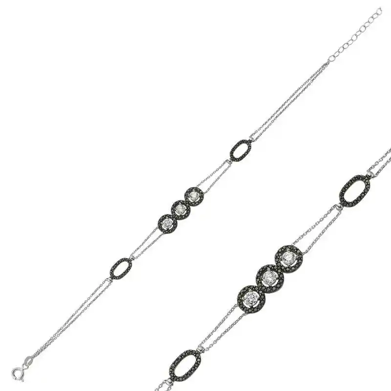 

Tevuli 925 Sterling Silver Three Stone Women Bracelet