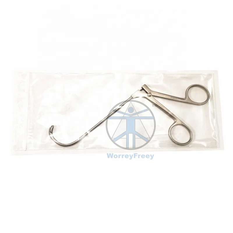 

ENT surgical nasal endoscope grasping forceps Long curved,upward 115 degree surgical instrument