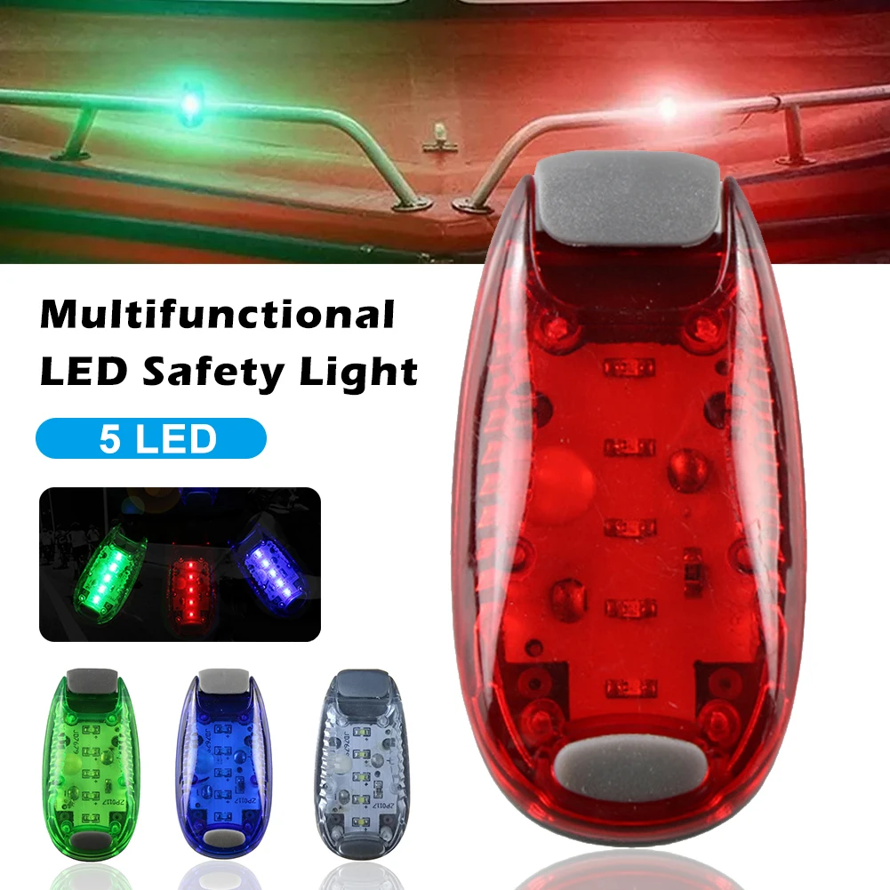 

LED Safety Light Battery Operated Warning Light Clip On Portable Backpack Light Bike Tail Light 3 Modes for Night Riding Jogging