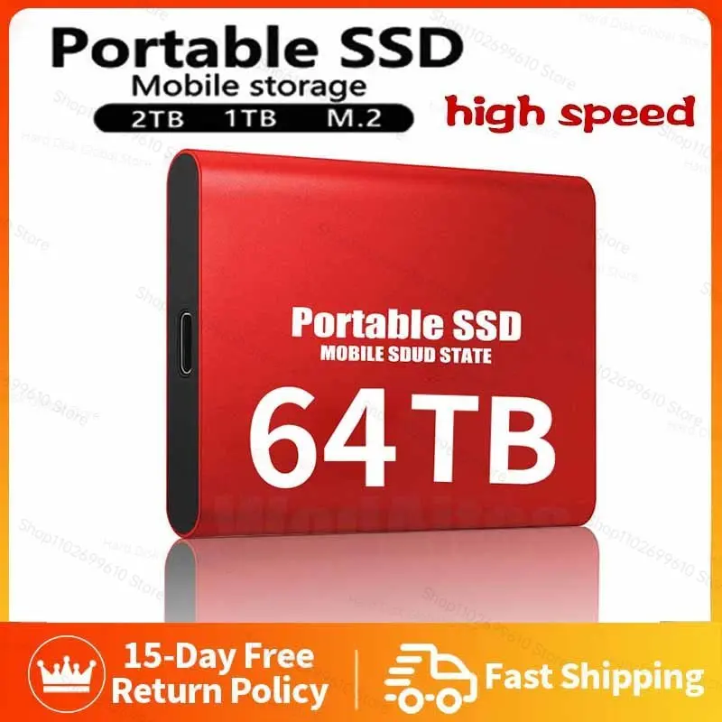 

Оригинальные Портативные внешние жесткие диски USB 3.1 2 ТБ 8TB 128TB SSD твердотельные диски для ПК ноутбука компьютера устройство хранения