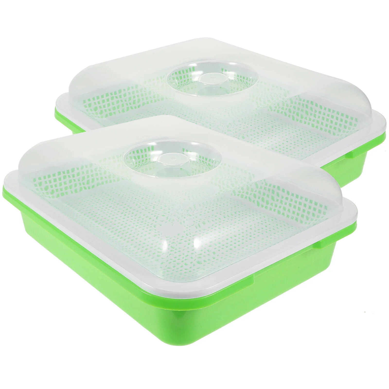 

2 Sets Sprout Trays Useful Soil-Free Healthy Wheatgrass Grower Storage Trays