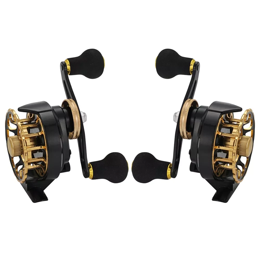 Fishing Reel Left/Right Hand 3.6/1 Speed Ratio 6+1 Bearing Metal Winter Ice Fishing Reel Portable Fish Tackle