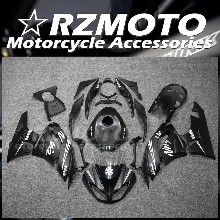 

НОВЫЕ комплекты обтекателей из АБС-пластика, подходят для Kawasaki ZX6R ZX-6R Ninja 636 2009 2010 2011 09 10 11 12, комплект кузова черный матовый + бак
