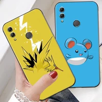 pokemon pikachu phone case for huawei honor 30s 30 lite pro 20 v20 20i 20 lite 10 v10 10i 10 lite funda liquid silicon carcasa