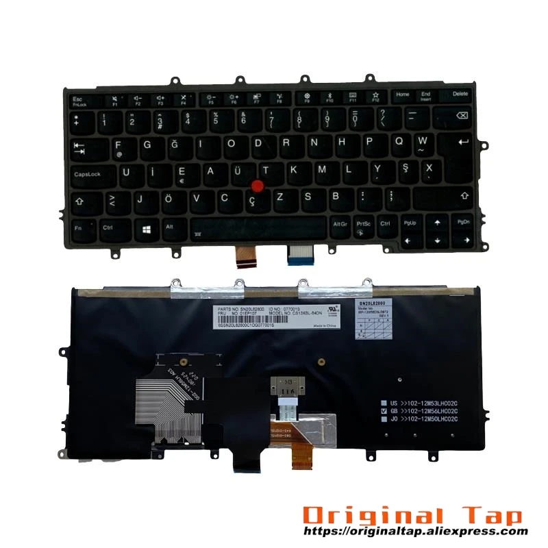 Турецкая клавиатура с подсветкой TUF для Lenovo Thinkpad X270 A275 01EP020 01EP096