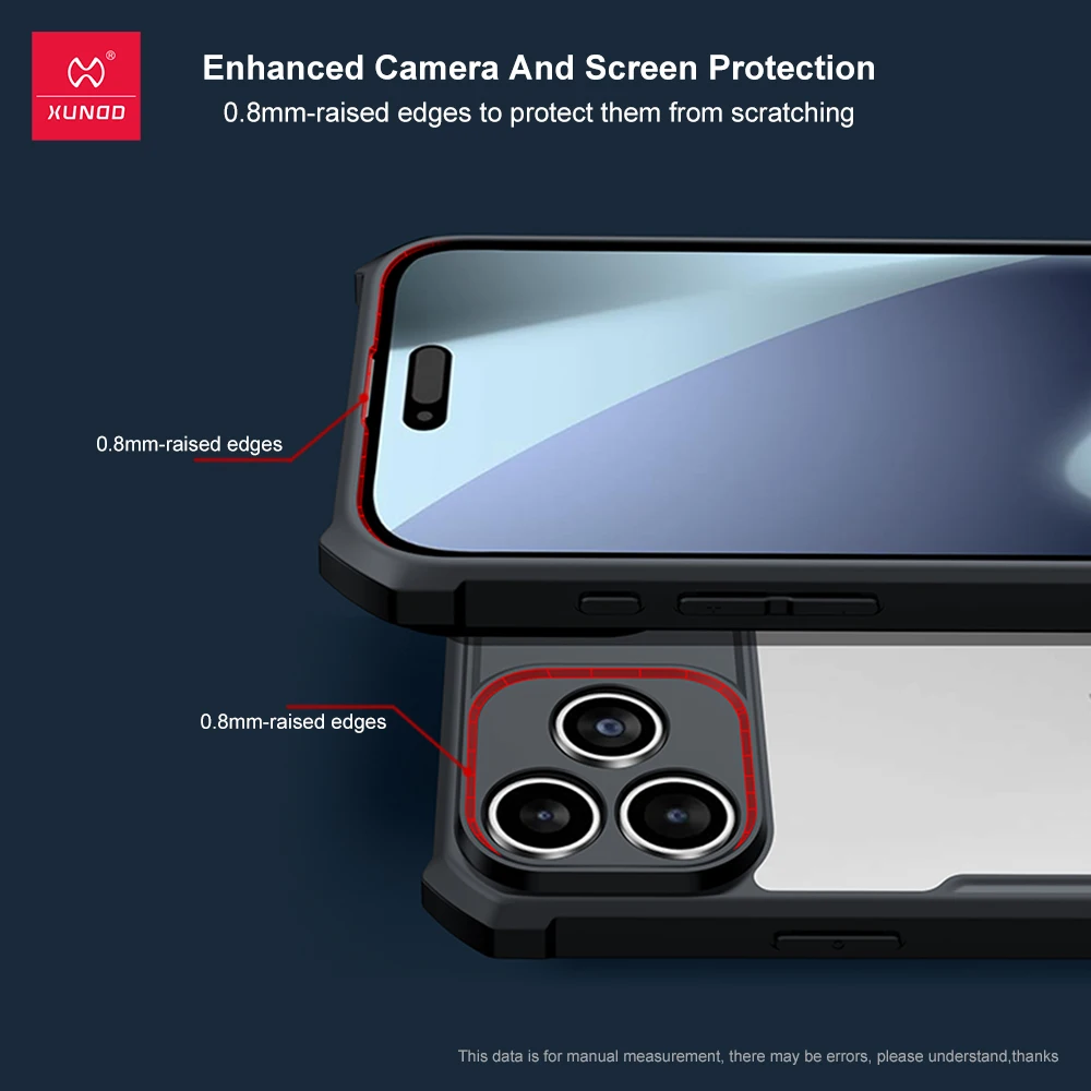 Фото Прозрачный чехол Xundd для iPhone 17 Pro Max Plus с противоударной защитой, магнитной подставкой, защитой от пожелтения и полной защитой объектива №3
