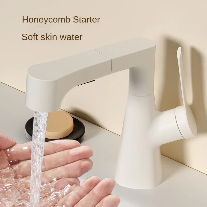 Искусственный смеситель для раковины в ванной комнате с выдвижной функцией