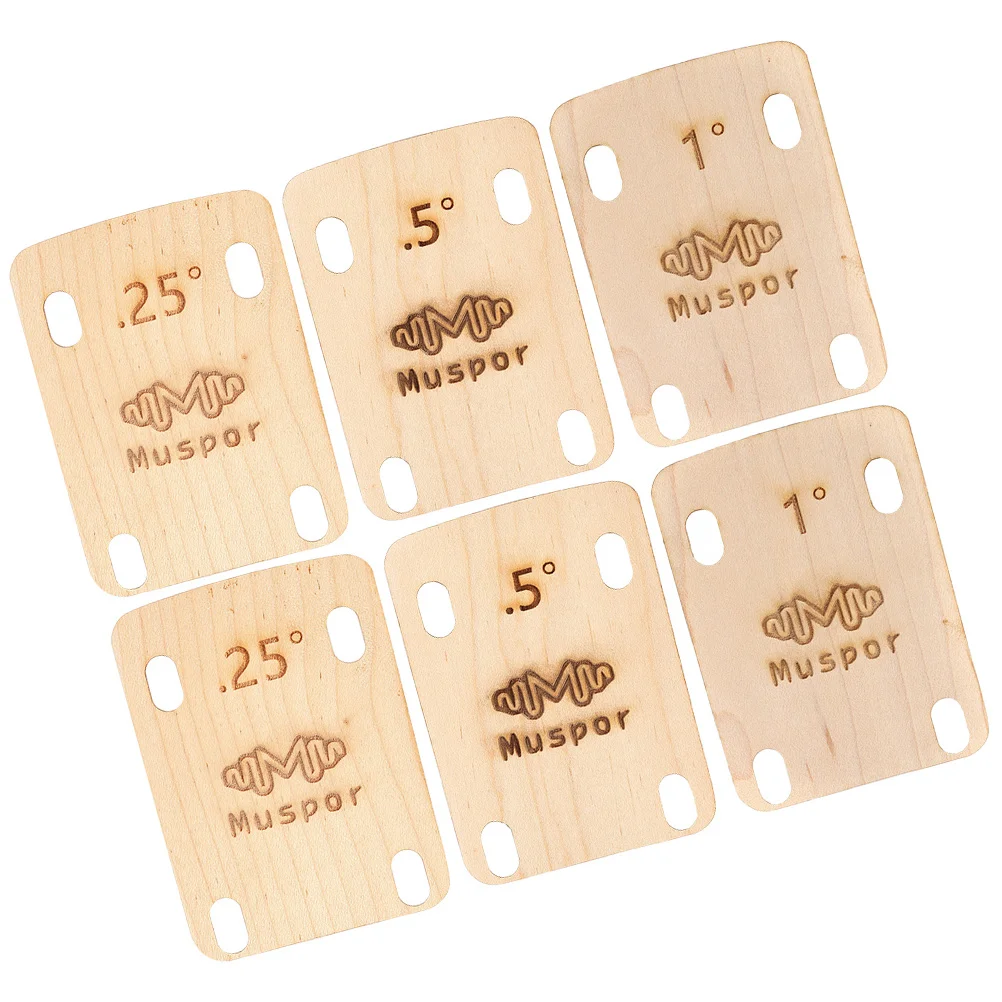 

6pcs Bass Guitar Neck Shims Wood Guitar Gasket Guitar Neck Plate Replacement Accessories