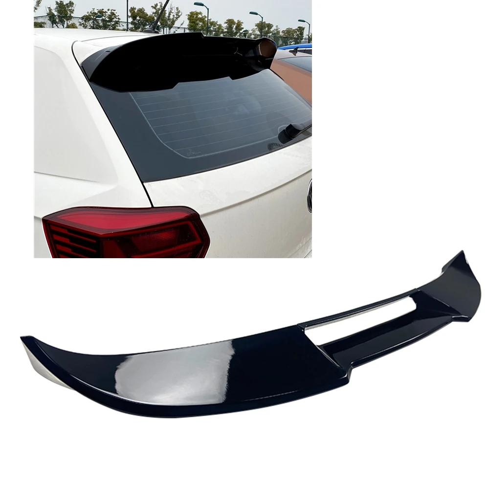 

Gloss Black Rear Trunk Spoiler Wing Tail Window Trim Roof Lip Duckbill For Volkswagen VW Polo MK6 5 Door Hatchback GTI 2019-2021