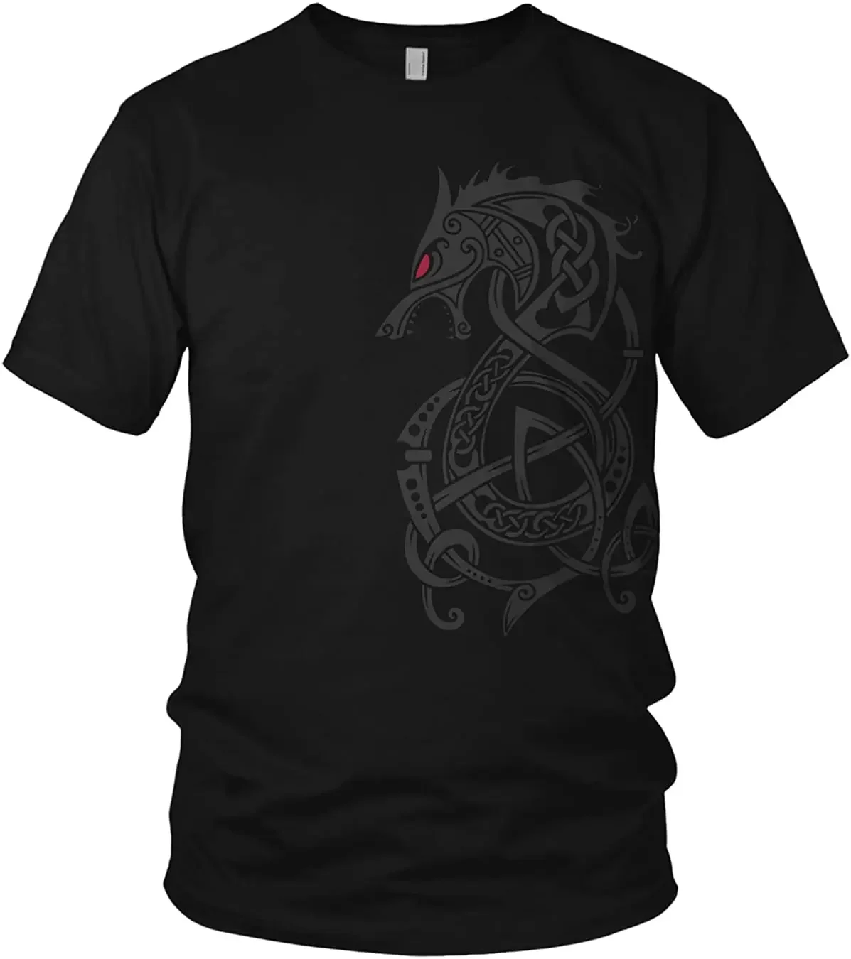 Фото Футболка Norse God Odin Fenrir Wolf Rune Nordic Warrior, 100% хлопок, с круглым вырезом и коротким рукавом, летняя повседневная мужская футболка, уличная одежда №1