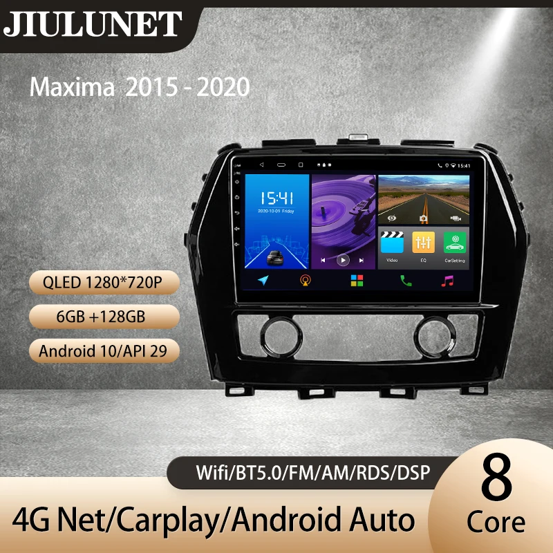 

Автомагнитола 2 Din JIULUNET для Nissan Maxima A36 2015 - 2020 Carplay, автомобильное радио с искусственным интеллектом, 4G, мультимедийный видеоплеер, навигация, ...