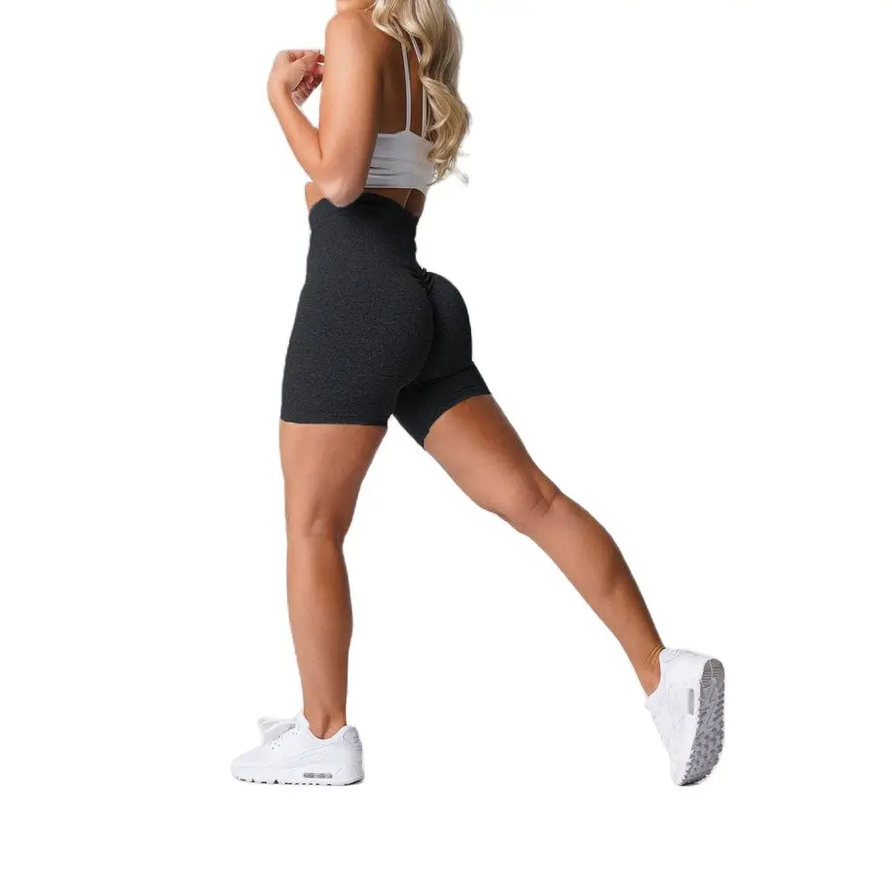 Шорты женские бесшовные спортивные с высокой талией для бега и занятий йогой |