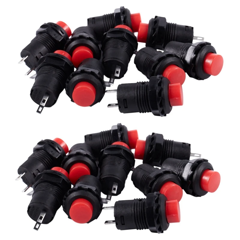 

20 X с мгновенным креплением на круглой головке SPST 2-контактный кнопочный переключатель