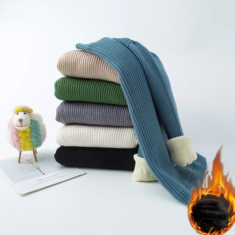 

Baby Girls Sweater Winter Knitting Pullover Tops Boys Thicken Fleece Warm Sweater 2 12 13 Year Children Clothing Baby Undershirt
