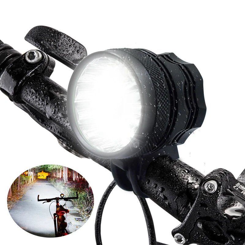 

20000LM 14*XML T6 LED Bicycle Headlight Cycling Handlebar Flashlight Night Riding 18650 Battery Bike Front Light Lamp 3 Modes