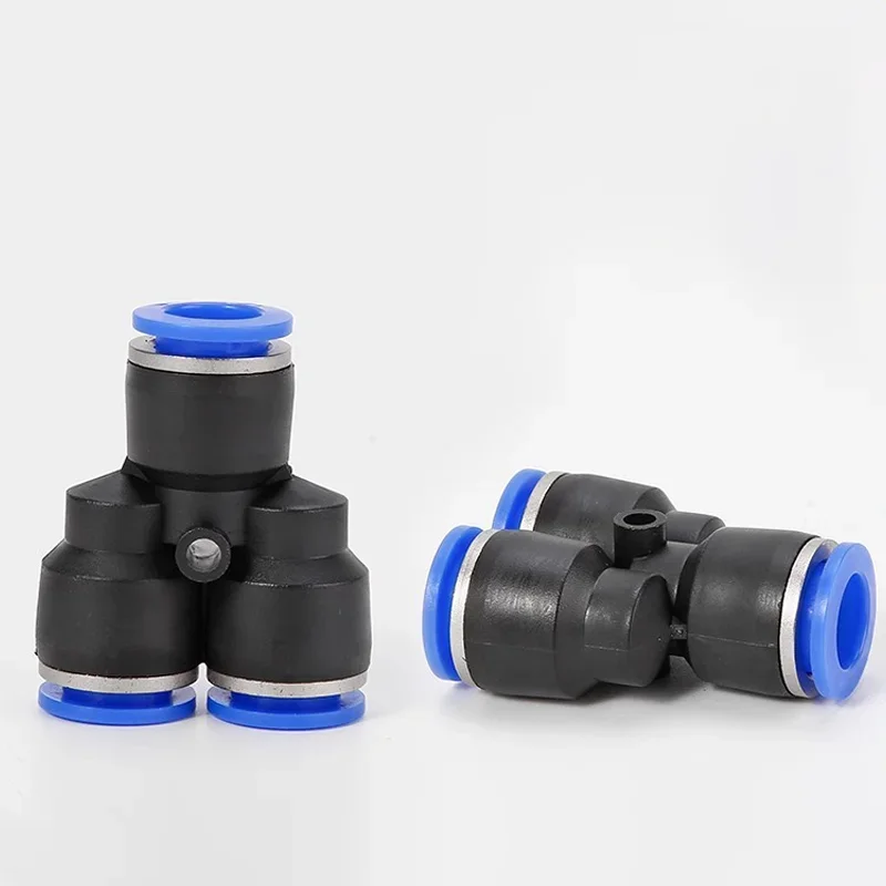 Y-образный пластиковый пневматический соединитель PY PW быстроразъемный фитинг