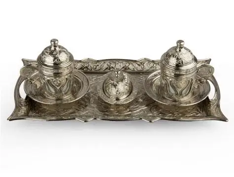 

Turkish coffee set with ottoman motif 2-yellow