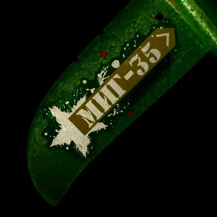 Plane &quotmig-35&quot 35x37 cm Green | Aircraft/Spacecraft