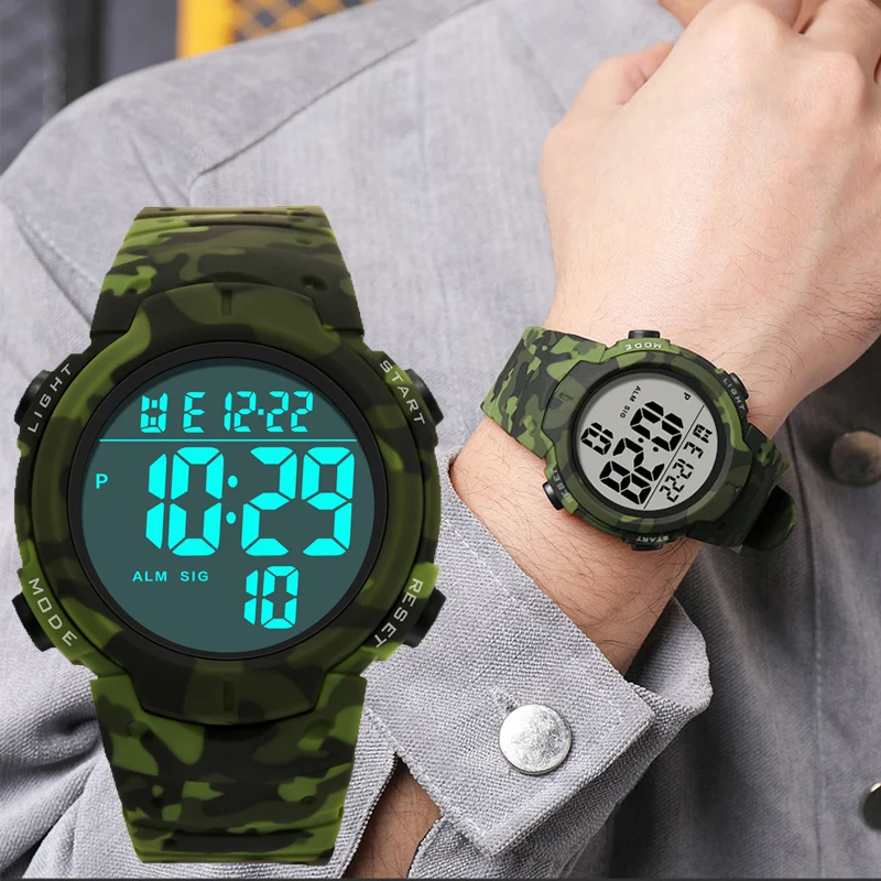 

SYNOKE Men's Cool Luminous Men Sport Watch Shock Military Wrist Watch Led Calendar Waterproof Digital Watch Reloj De Hombre