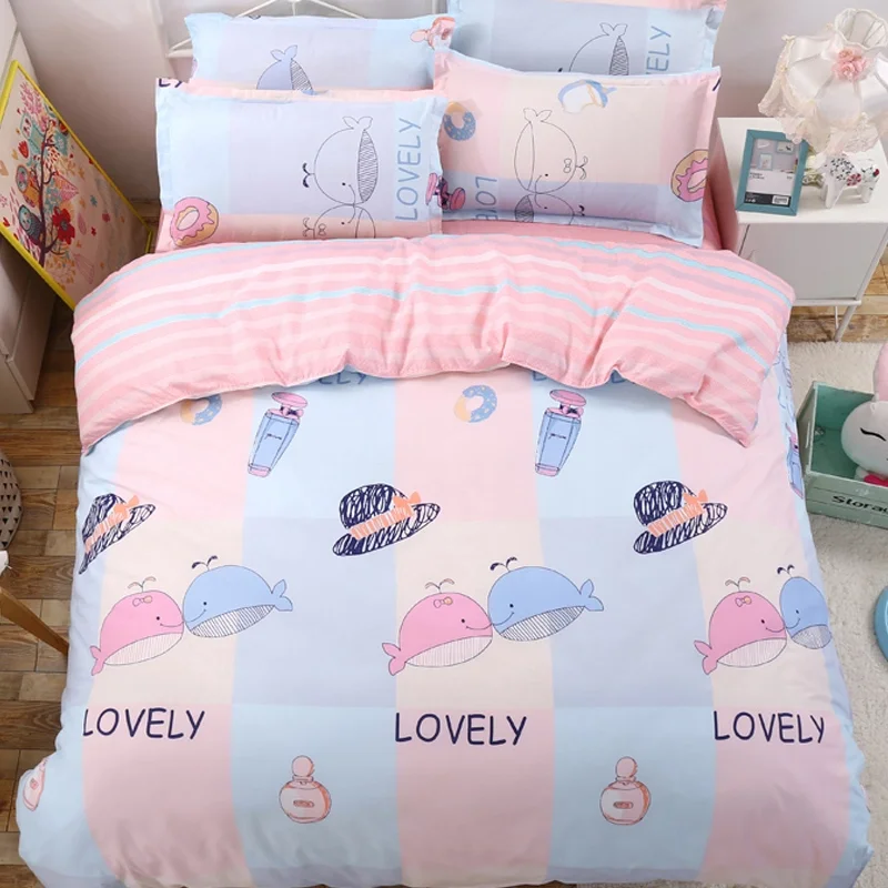 

Single student dormitory three-piece bedding girl heart Homejoy