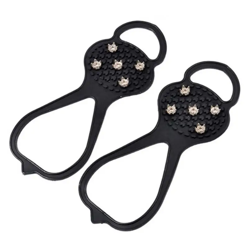 

Захват для льда с 5 зубцами для обуви, женские и мужские скобы, снегоступы, аксессуары для детской, нескользящая обувь для альпинизма, походо...