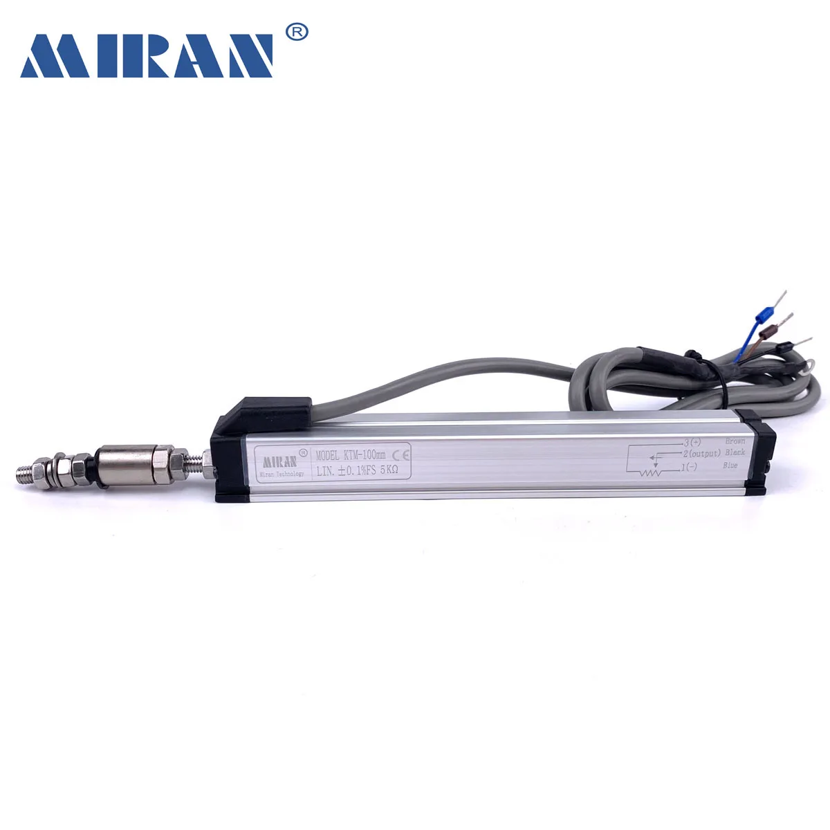 MIRAN KTM 10-25mm Mini Pull Rod Type Linear Displacement Sensor Position Sensor Electronic Ruler  For Injection Machine