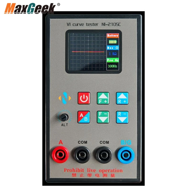 Maxgeek NI-210SC Портативный двухканальный тестер кривой VI, 18 уровней, регулируемые частоты с 2,0-дюймовым TFT-экраном (art.: 3920cb8367e50) - 3920cb8367e50