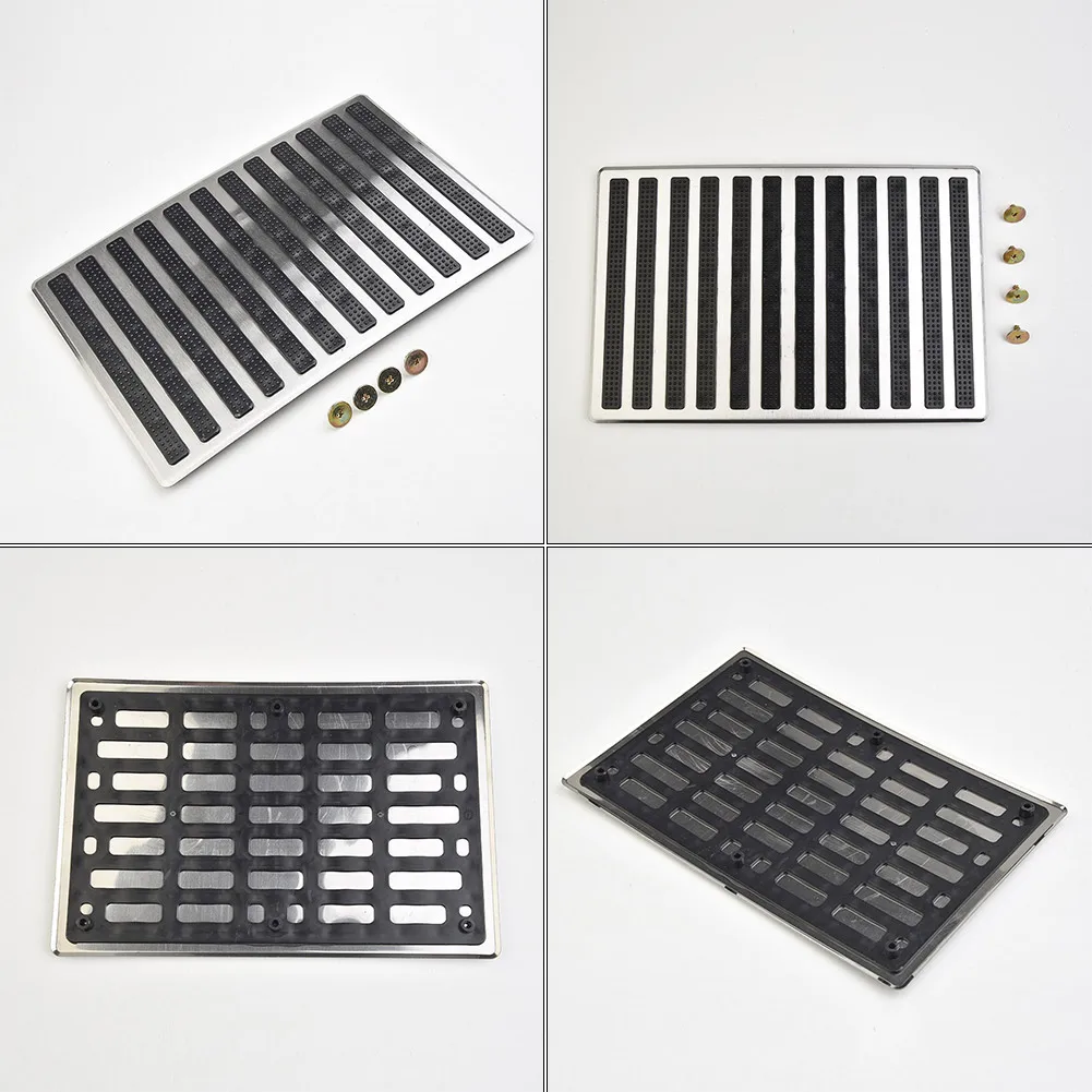 

Stainless Steel Waterproof Universal Driver Side Auto Interior Floor Carpet Patch Foot Non-slip 23.5X16cm Heel
