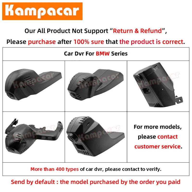Фото Kampacar BM19-4K 2160P Wi-Fi DashCam камера видеорегистратор для BMW X4 G02 xDrive30i xDrive25i M Sport 2019-2022 10% автомобильный видеорегистратор №4