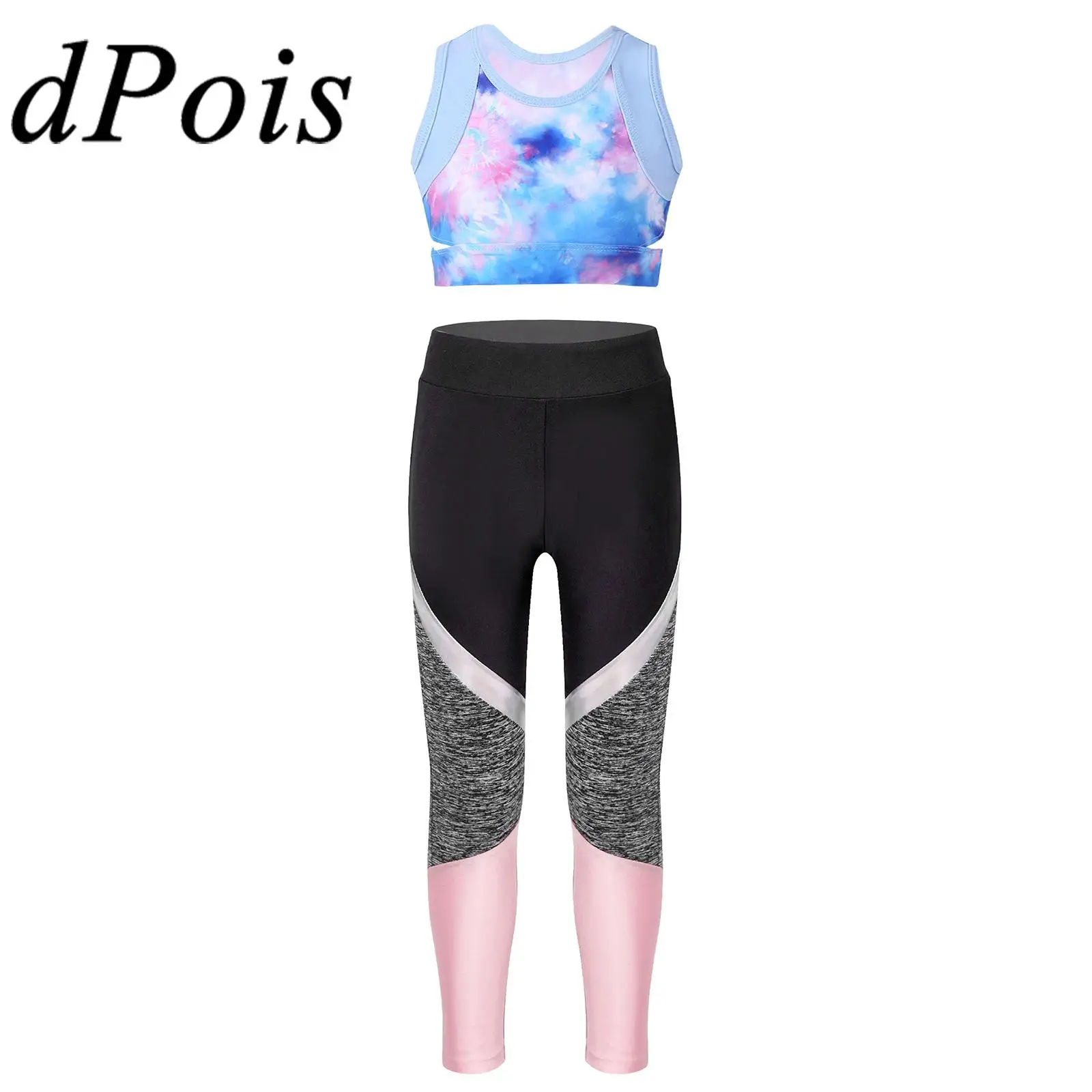 

Kids Sleeveless Ballet Gymnastics Outfits Sportswear for Workout Fitness Dance Exercise Gym Yoga Ballerina Clothes