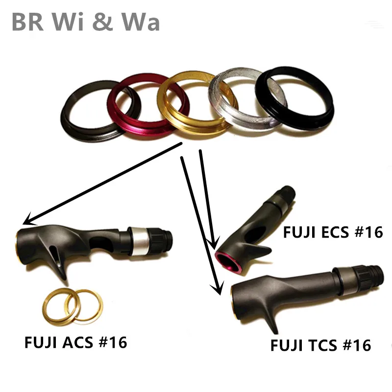 

BR Wi&Wa Winding Check For FUJI ECS /ACS/TCS Reel Seat #16 DIY Fishing Rod Repair Aluminum trim ring 10pcs / bag