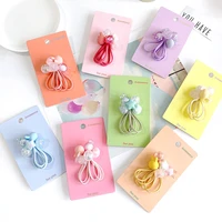 iceclouds 5pcsset girls acrylic cute colorful small elastic hair ties kids ponytail scrunchie fashion hair accessories hairband