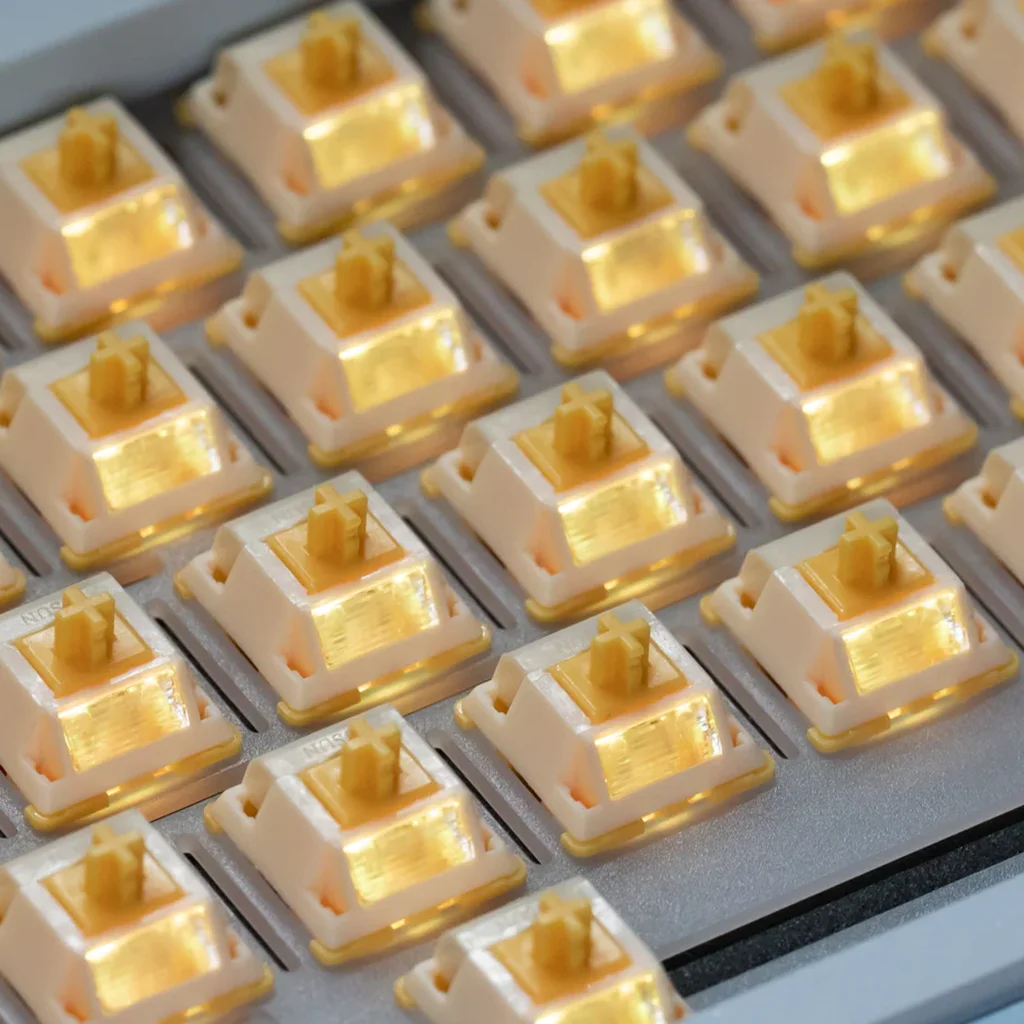 Фото Механические переключатели QVQ N2 Switch Linear Thocky, нейлон PA66 Y4, 3.6 мм, BSUN, для кастомных клавиатур, с мелкой настройкой и тонкой смазкой №2