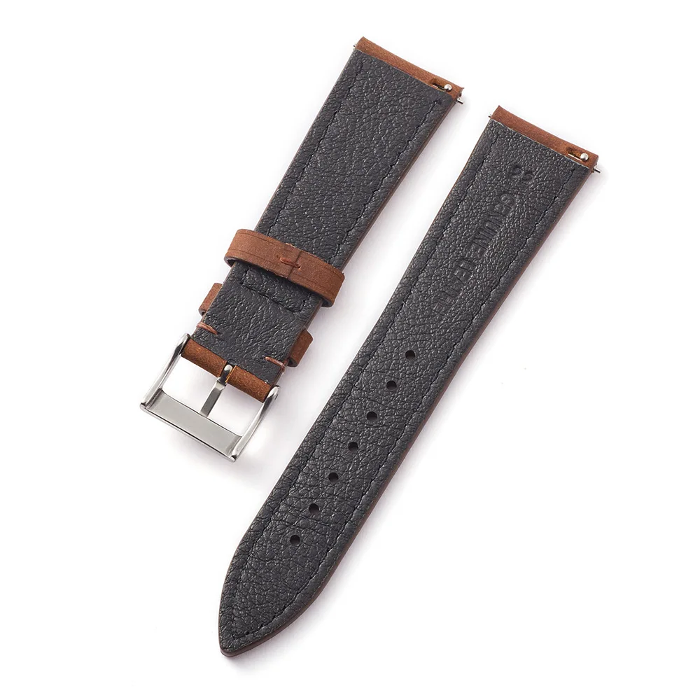 2023 New Arrival Crazy Horse Leather 18mm 19mm 20mm 21mm 22mm Watch Strap Retro Leather Watchband Quick Release Wristband
