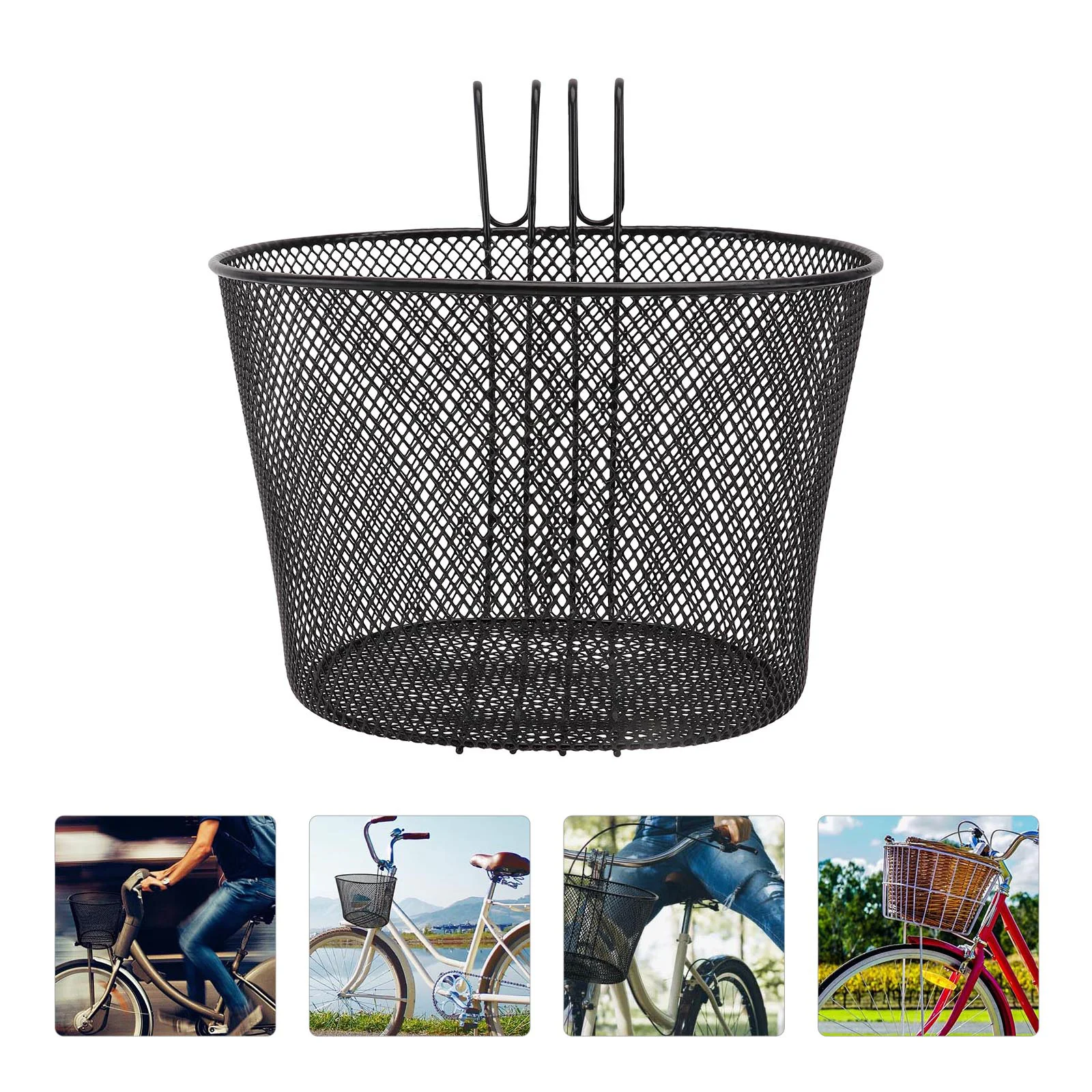 

Basket Bike Storage Handlebar Front Rear Mountain Bicyclel Iron Girls Kids Wire Holder Women White Cup Waterproof Dog Blue Beach