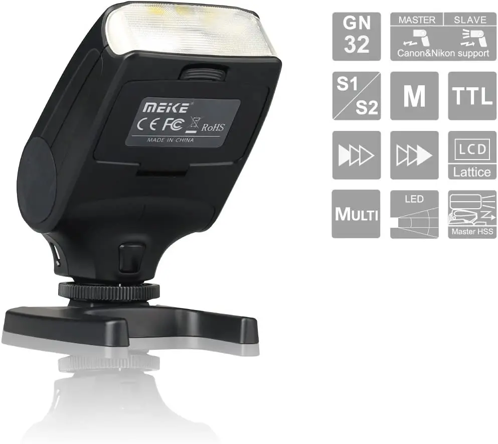 Фото Meike MK320 Micro 4/3 TTL вспышка для камеры Oly/Pan GF7 GM5 GH4 GX7 G6 GF6 E-M5 II E-M10 E-M1E-PL E-P5 E-PM2 и т. д. (не для EM10III) №2