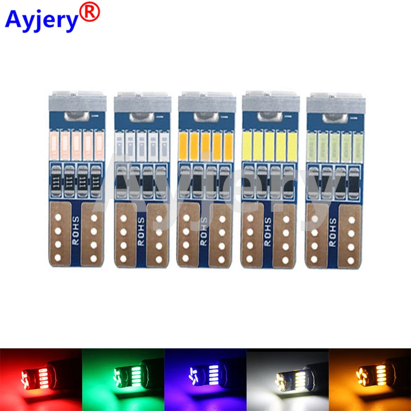 

AYJERY 100pcs T10 15 Smd 4014 Chips Led W5w 194 Car Styling Side Wedge Map Door Reading Tail Light Lamp Bulb White Dc 12V