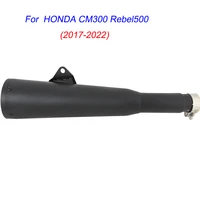slip on motorcycleexhaust middle link tube and muffler stainless steel exhaust system for honda cm300 rebel500 2017 2022