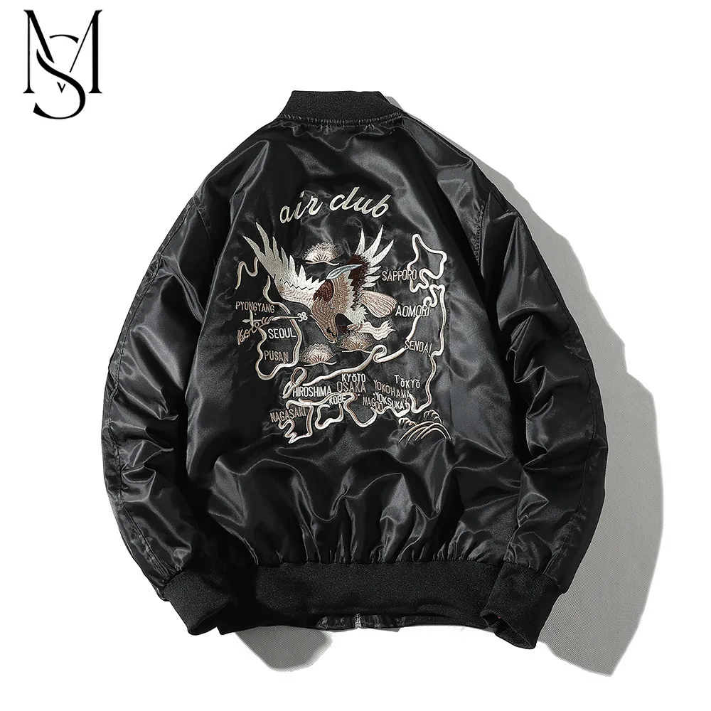 

2020 new spring and autumn clothing European and American thin youth embroidered MA1 pilot jacket Men's hip-hop baseball suit