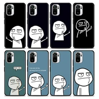 funny man middle finger fucek silicone phone case for xiaomi redmi note 9 9t 10 10s 11 11s 11e 8 7 poco m3 m4 pro 5g cover cases
