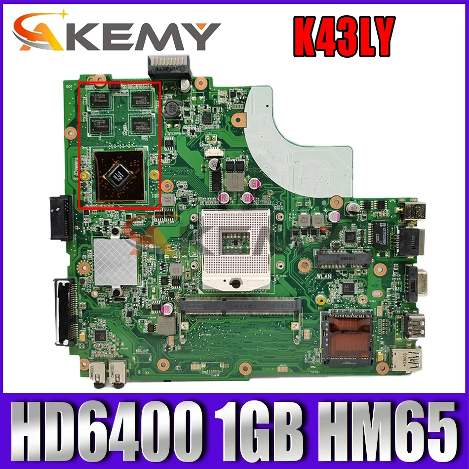 

Оригинальная материнская плата для ноутбука ASUS K43LY K43LY K84HR HD6400 1 ГБ HM65 REV 3,1 протестирована хорошая бесплатная доставка